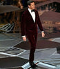Mens Two Piece Maroon Velvet Tuxedo