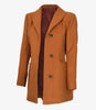 Womens Three Quarter Brown Wool Coat