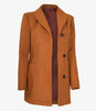 Womens Three Quarter Brown Wool Coat