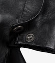 Womens 3 4 Length Black Leather Coat