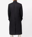 Mens Black Wool Trench Coat