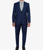 Mens Peak Lapel 3 Piece Blue Suit