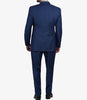 Mens Peak Lapel 3 Piece Blue Suit