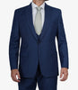 Mens Peak Lapel 3 Piece Blue Suit