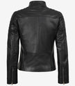 Carrie Black Leather Jacket for Women