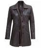 Womens Distressed Brown Leather Coat