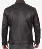 Mens Tall Distressed Brown Biker Leather Jacket