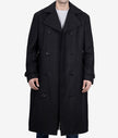Black Long Wool Overcoat Mens