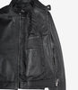 Mens Premium Black Cafe Racer Leather Jacket