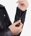 Women Black Asymmetrical Leather Jacket