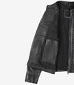 Womens Slim Fit Black Textured Leather Jacket