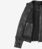 Womens Slim Fit Black Textured Leather Jacket