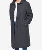 Womens Charcoal Grey Wool Overcoat