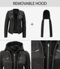Womens Tall Black Leather Jacket With Hood