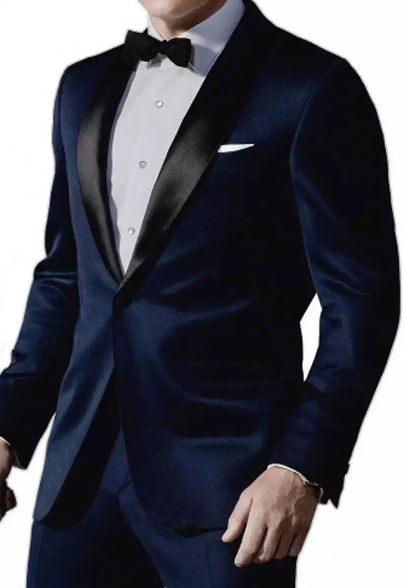 Mens Shawl Lapel Midnight Blue Tuxedo