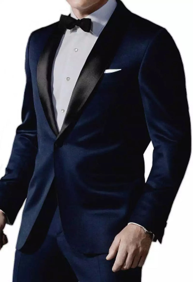 Mens Shawl Lapel Midnight Blue Tuxedo