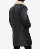 Mens Black Shearling Leather Winter Coat
