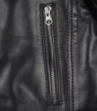 Womens Black Biker Cropped Leather Jacket