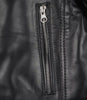 Womens Black Biker Cropped Leather Jacket