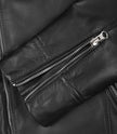 Men's Black Lambskin Leather Biker Style Jacket