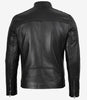 Men's Black Lambskin Leather Biker Style Jacket