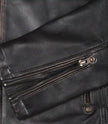Mens Distressed Brown Biker Style Leather Jacket