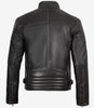 Mens Distressed Brown Biker Style Leather Jacket