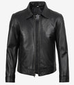 Men's Mike Harrington Black Leather Jacket