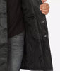 Jackson Mens Peak Lapel Long Black Leather Coat