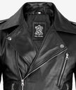Brando Motorcycle Mens Rider Black Asymmetrical Real Leather Jacket