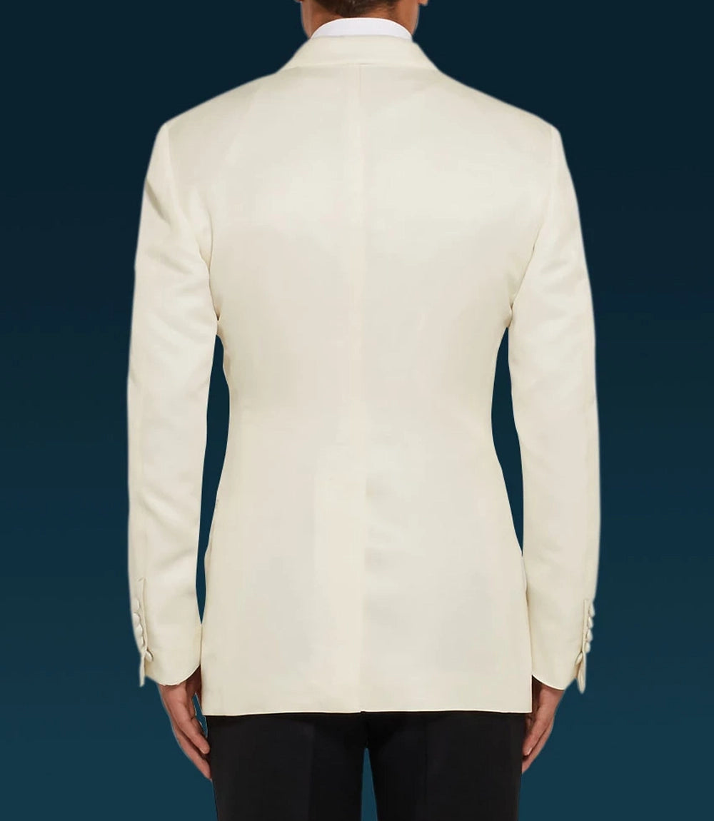 White Peak Lapel Two Button Tuxedo