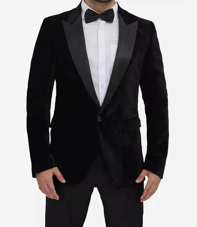 Black Peak Lapel Mens Tuxedo