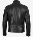 Men's Black Biker Style Leather Jacket