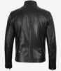 Men's Black Biker Style Leather Jacket
