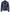 Mens Blue Waxed Quilted Shoulder Biker Style Leather Jacket