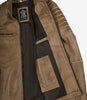 Mens Camel Brown Biker Style Leather Jacket