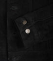 Mens Classic Black Suede Trucker Jacket