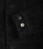 Mens Classic Black Suede Trucker Jacket