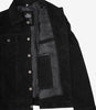 Mens Classic Black Suede Trucker Jacket