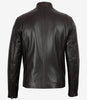 Mens Classic Dark Brown Biker Style Leather Jacket
