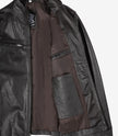 Mens Classic Dark Brown Biker Style Leather Jacket