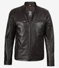 Mens Classic Dark Brown Biker Style Leather Jacket
