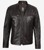 Mens Classic Dark Brown Biker Style Leather Jacket
