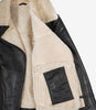 Men's Dark Brown Shearling Biker Style Leather Jacket