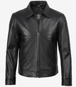Men's Mike Harrington Black Leather Jacket
