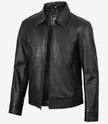 Men's Mike Harrington Black Leather Jacket