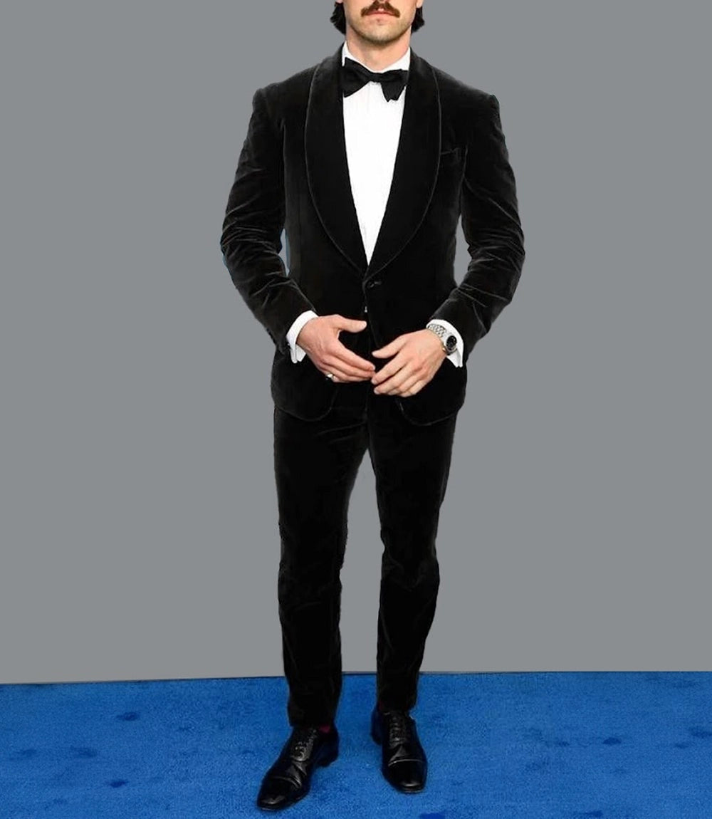 Mens Shawl Lapel Black Velvet Tuxedo