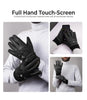 Mens Black Quilted Leather Gloves