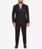 Mens Double Breasted Black Pinstripe Suit