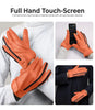Mens Cognac Perforated Leather Gloves